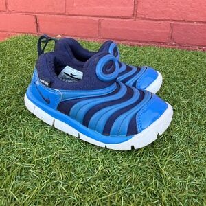 Nike Dynamo Free TD Kids Blue Navy Slip On Sneakers 343938-426 Size 10C